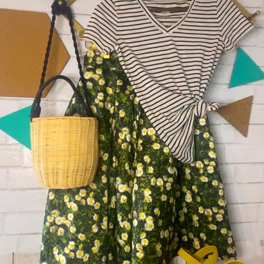 Vintage Retro Style High-Waisted Skirt